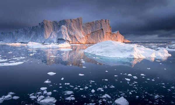 Vịnh băng Ilulissat, phía tây Greenland đang tan chảy do sự nóng lên toàn cầu. Ảnh: Kerry Koepping