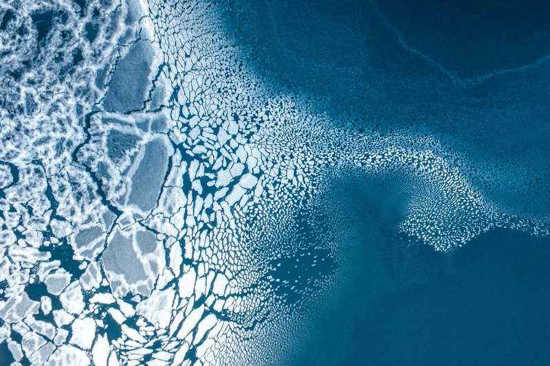 Vị trí thứ ba: Quá trình hình thành băng tại phía Đông đảo Green Land vào tháng 2/2017. Tác giả Florian
