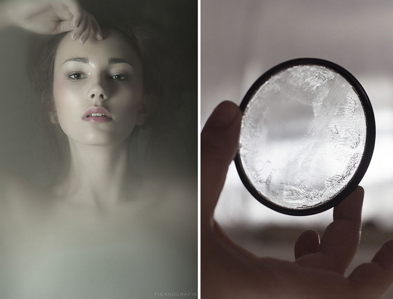 10 bức ảnh đẹp như Photoshop được chụp bằng đạo cụ rẻ tiền và dễ kiếm 14 3. Nhiếp ảnh gia đã bôi một lớp kem màu trắng lên kính lọc của máy ảnh để tạo hiệu ứng mờ đục cho ảnh.