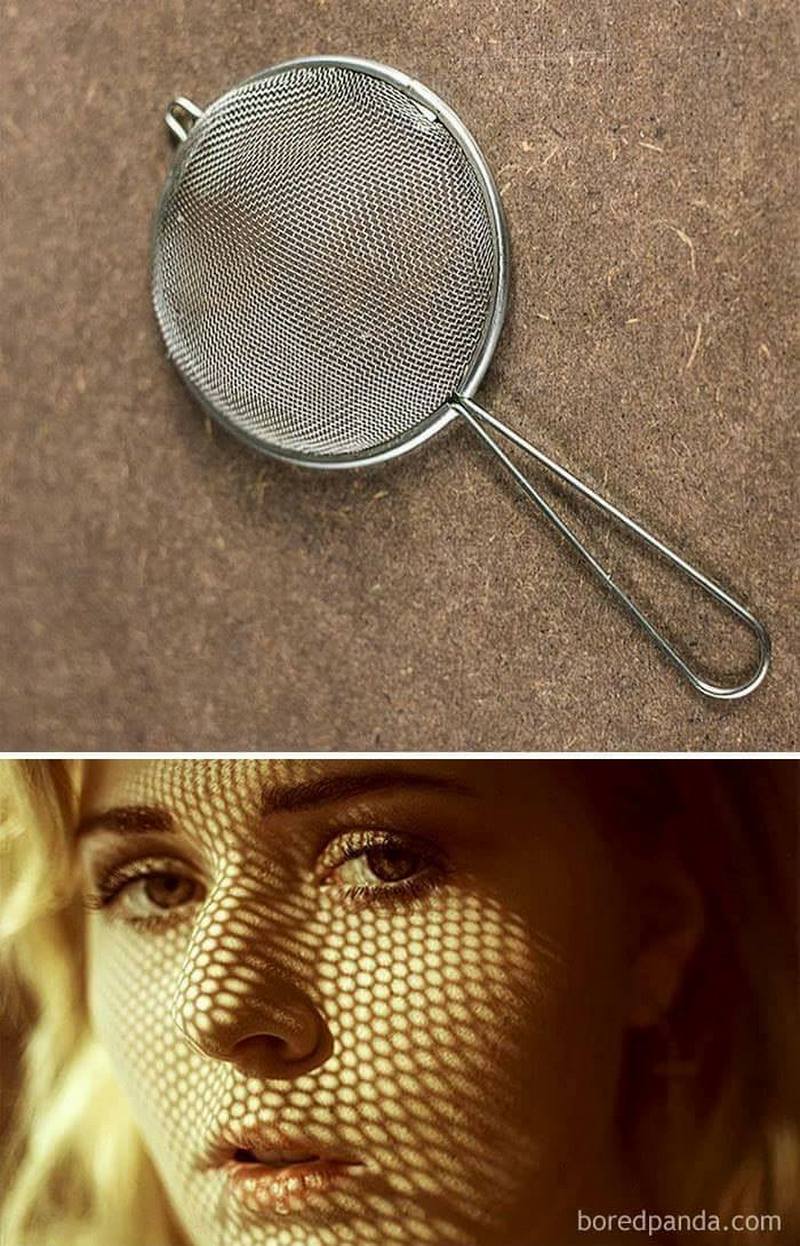 10 bức ảnh đẹp như Photoshop được chụp bằng đạo cụ rẻ tiền và dễ kiếm 16 5. Một số người còn dùng cả chiếc rây để tạo ra hiệu ứng ánh sáng rất độc đáo như thế này.