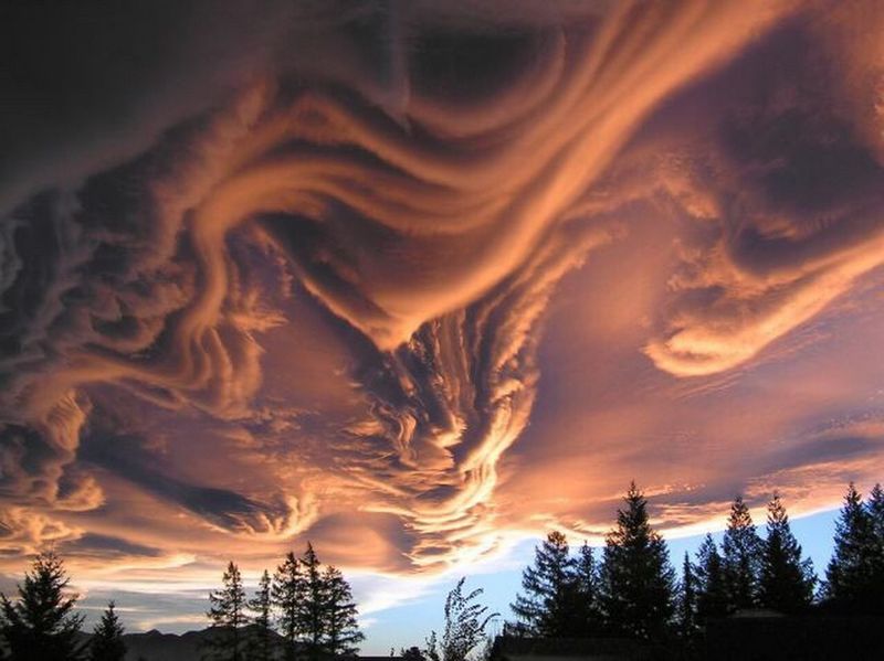 Những đám mây Undulatus asperatus.