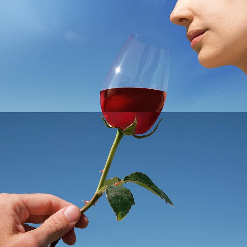 Mùi rượu thơm nồng quyến rũ từ nhánh hồng.