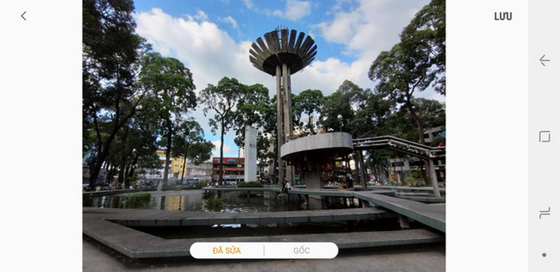 Chỉnh sửa độ méo ngay trên máy.